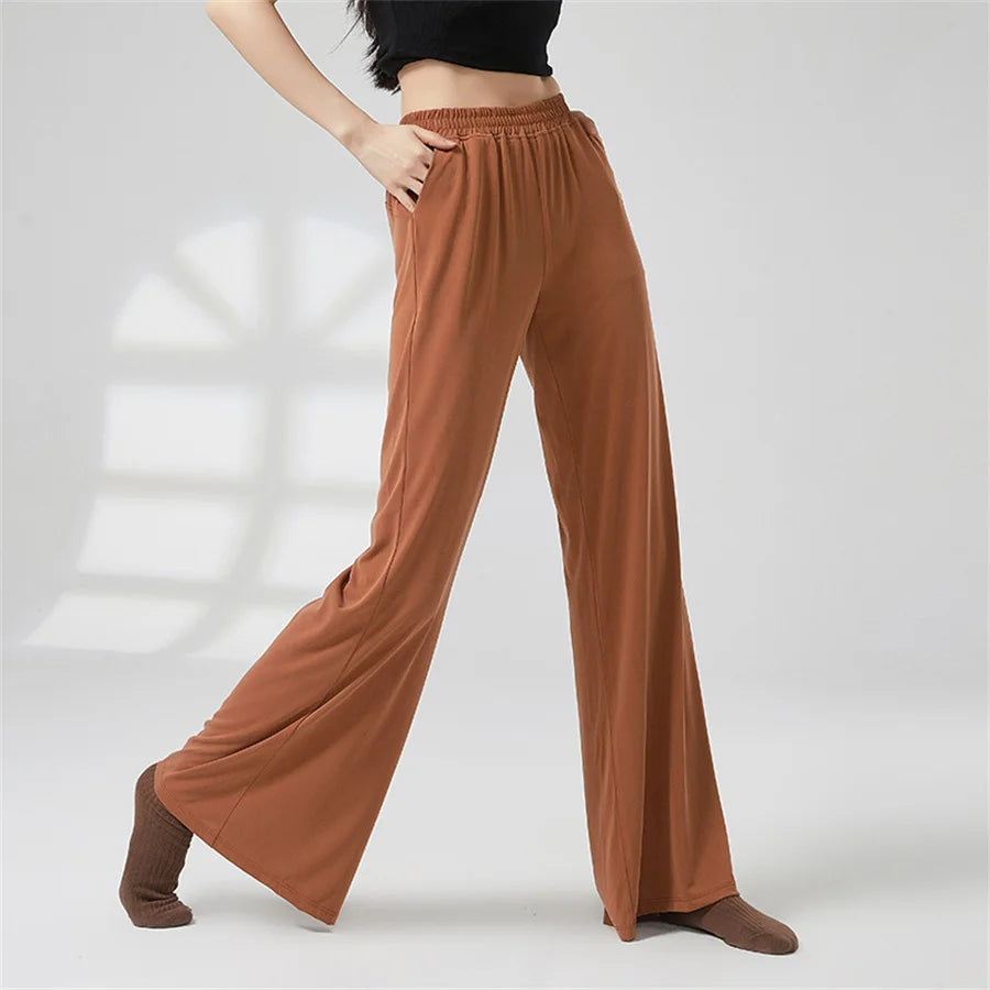 CloudSoft Modal Wide-Leg Lounge Pants – Women’s High-Waist