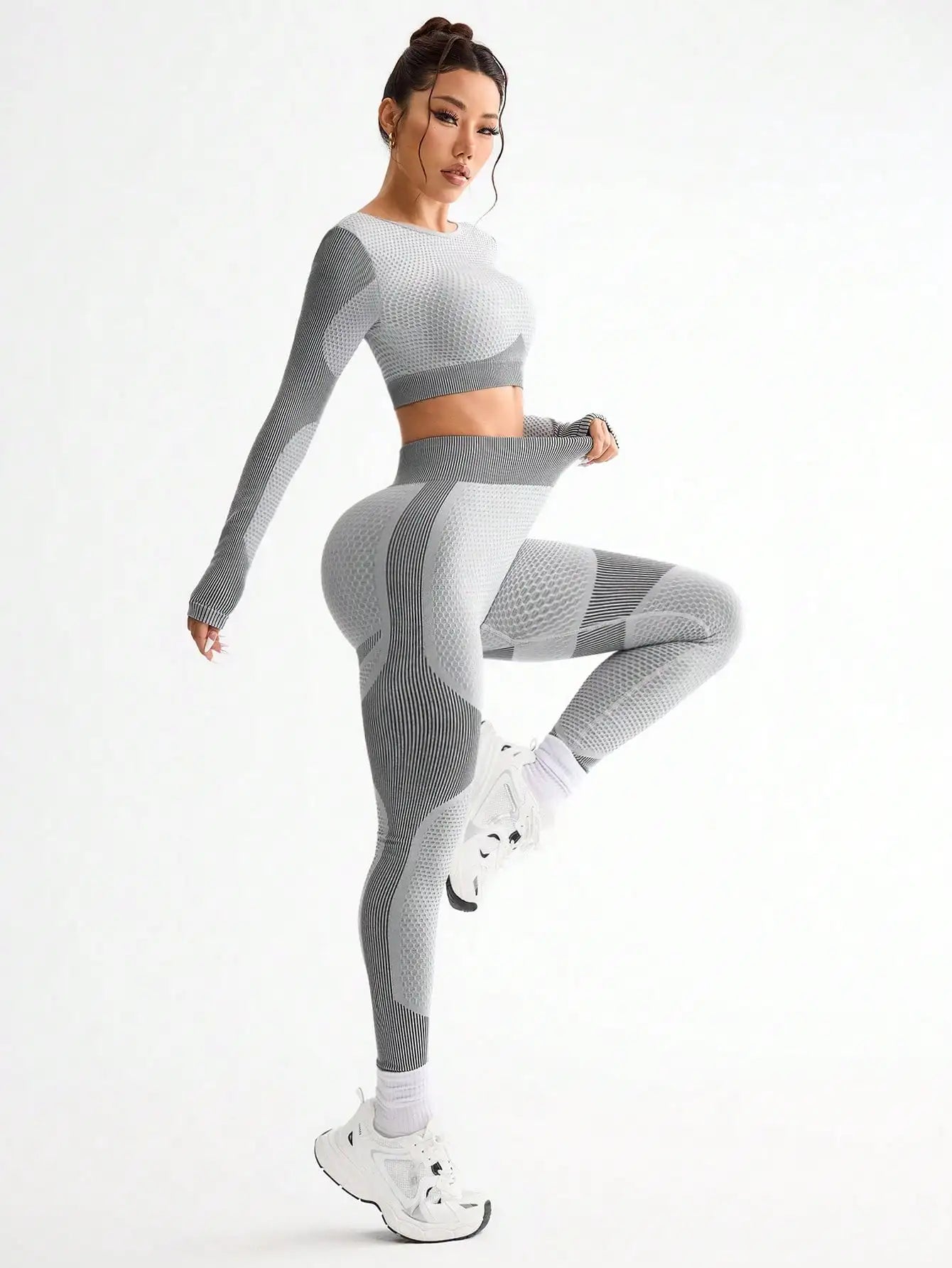 Seamless 2-Piece Sculpt Set Tummy Control Leggings + Cut-Out Top