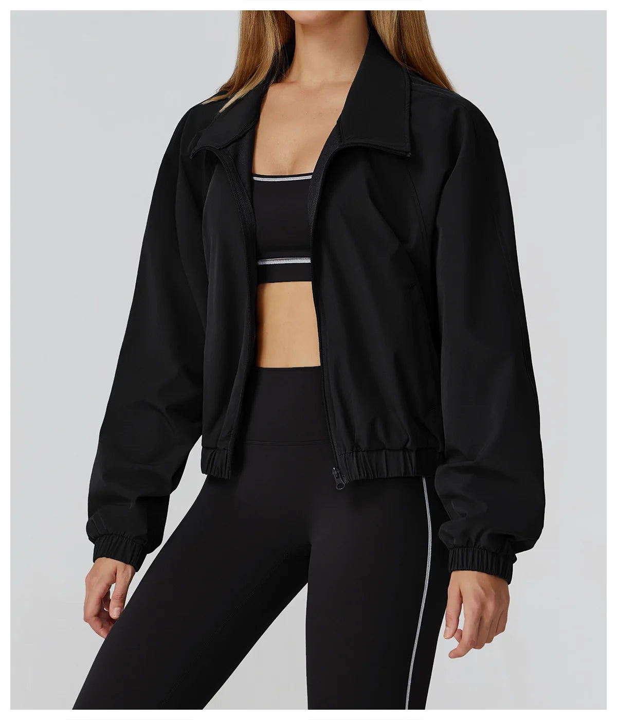 Sculpt-Contour Active Set 2/3-Piece – Zip Jacket, Bra & High-Waist Leggings