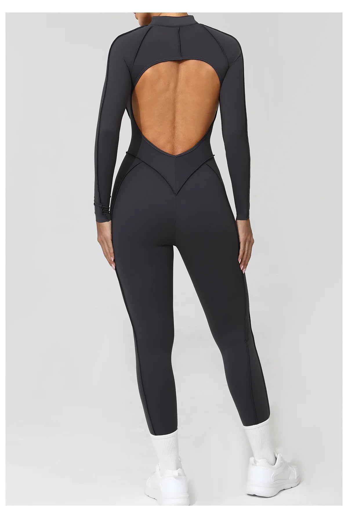 Women’s Open-Back Zip Workout Jumpsuit | Murps