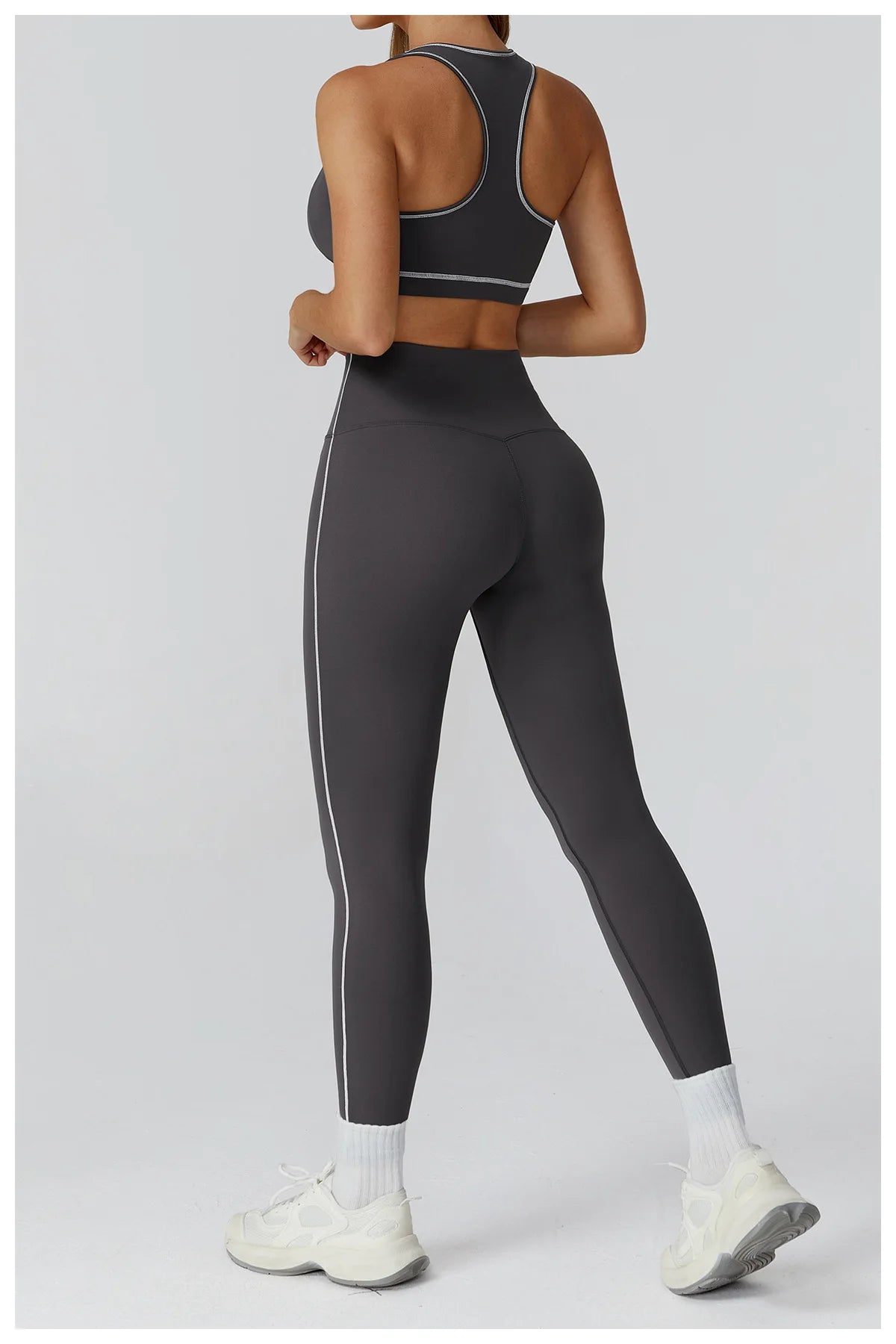 Sculpt-Contour Active Set 2/3-Piece – Zip Jacket, Bra & High-Waist Leggings