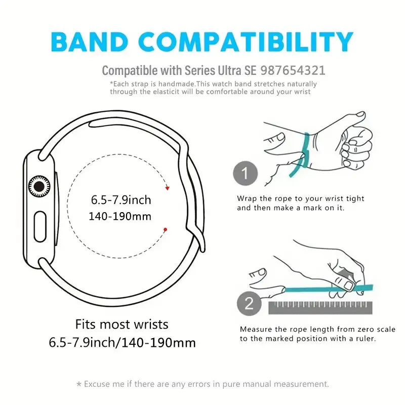 Apple Watch bracelet band - black leather with stainless butterfly clasp