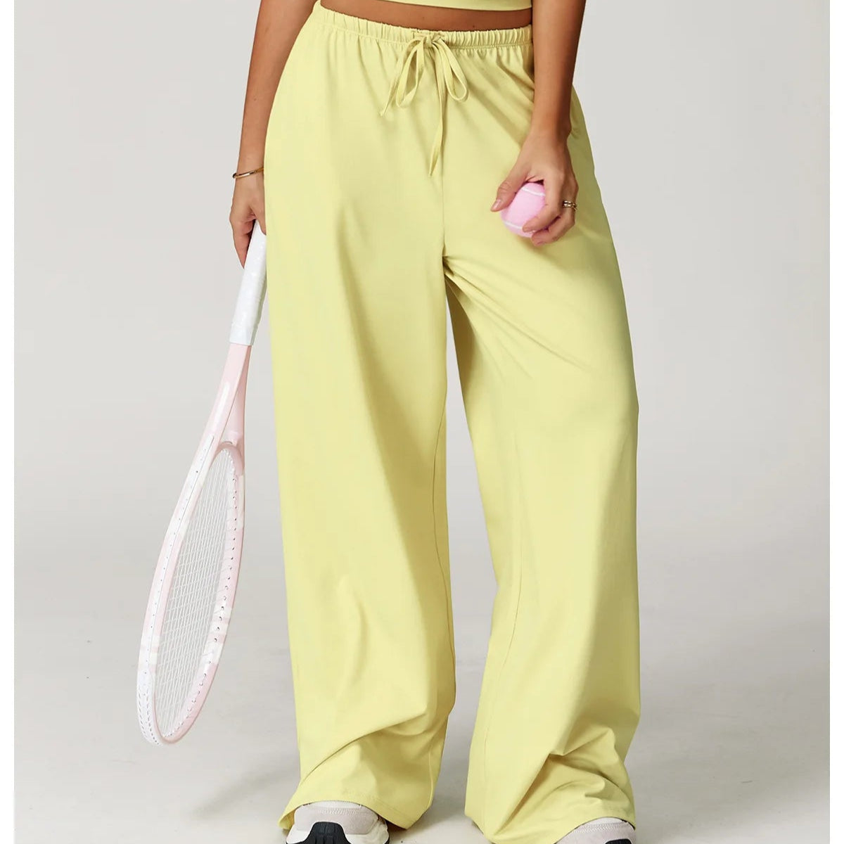 Murps Women’s Wide-Leg Drawstring Pants with Pockets – Lounge & Yoga