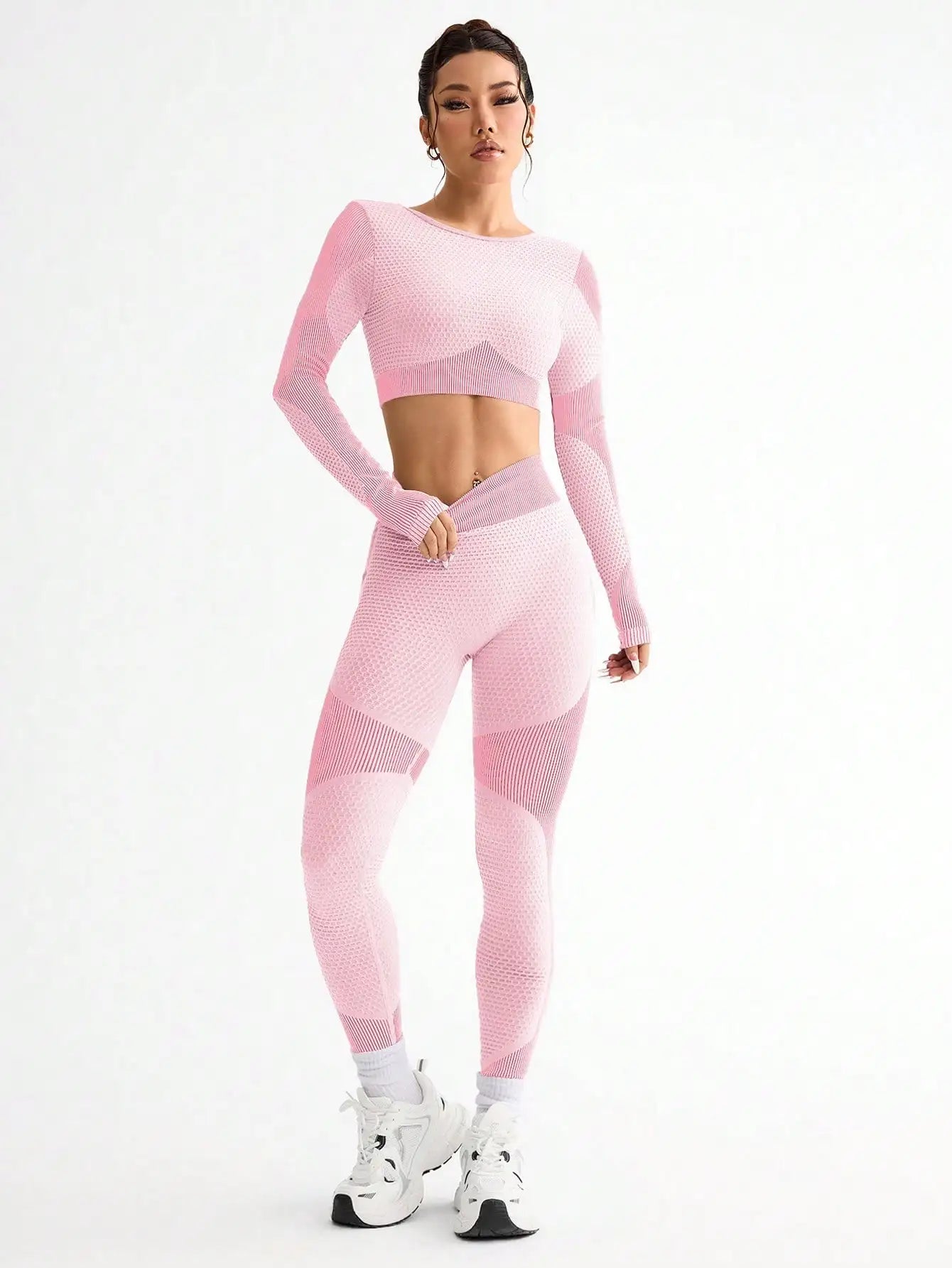 Seamless 2-Piece Sculpt Set Tummy Control Leggings + Cut-Out Top