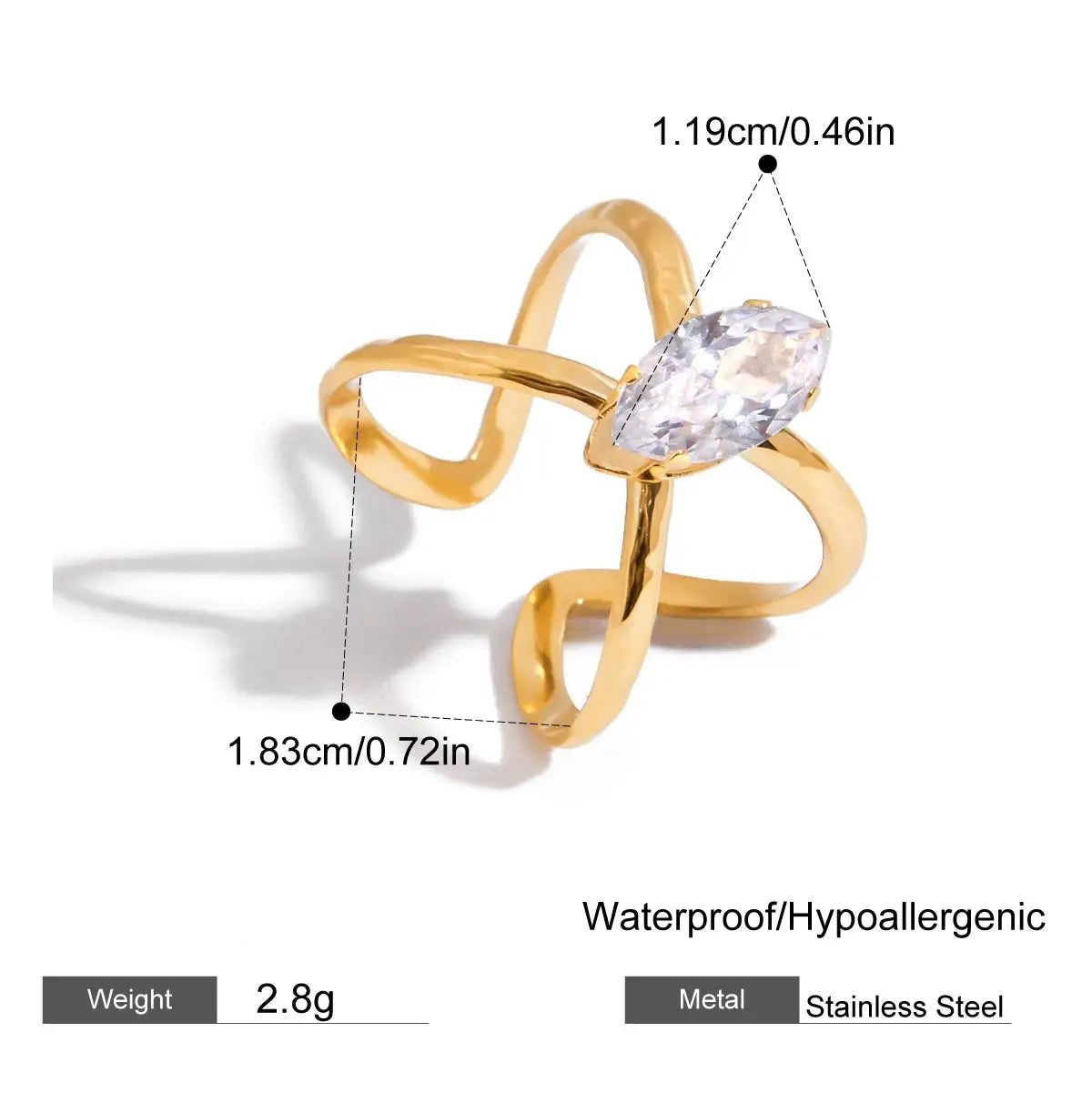 gold organic molten halo ring – Murps