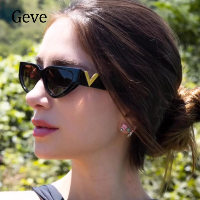 GEVE 1282 Cat-Eye Sunglasses – UV400 65 mm Lenses (Women)