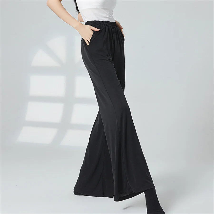 CloudSoft Modal Wide-Leg Lounge Pants – Women’s High-Waist