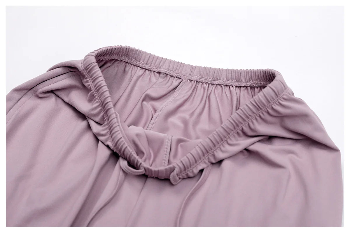 Murps Women’s Wide-Leg Drawstring Pants with Pockets – Lounge & Yoga