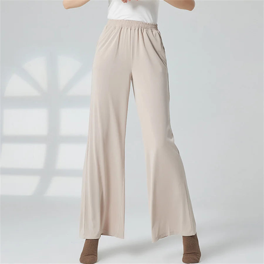 CloudSoft Modal Wide-Leg Lounge Pants – Women’s High-Waist