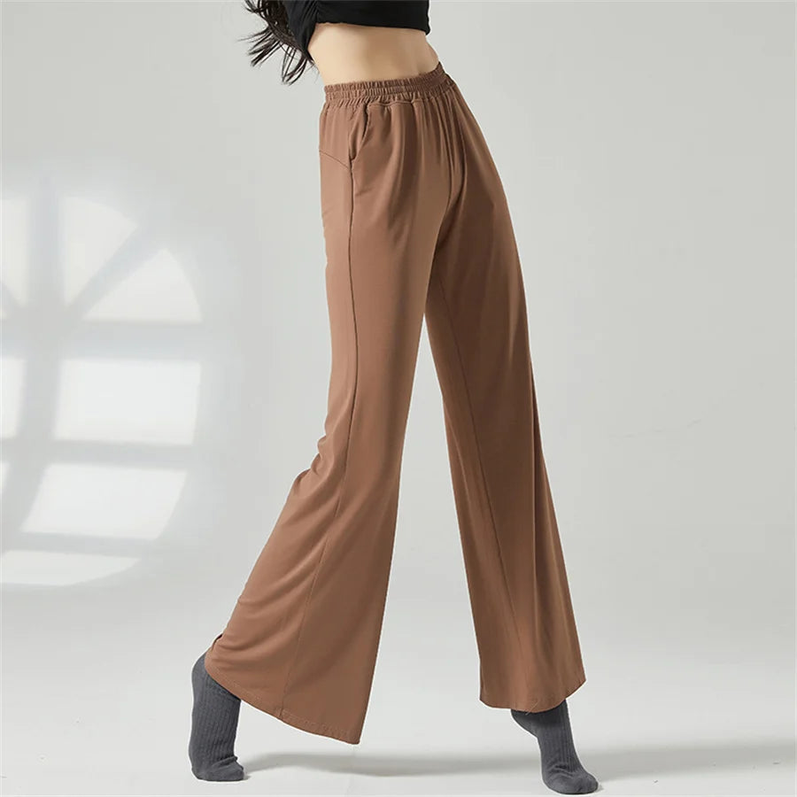 CloudSoft Modal Wide-Leg Lounge Pants – Women’s High-Waist