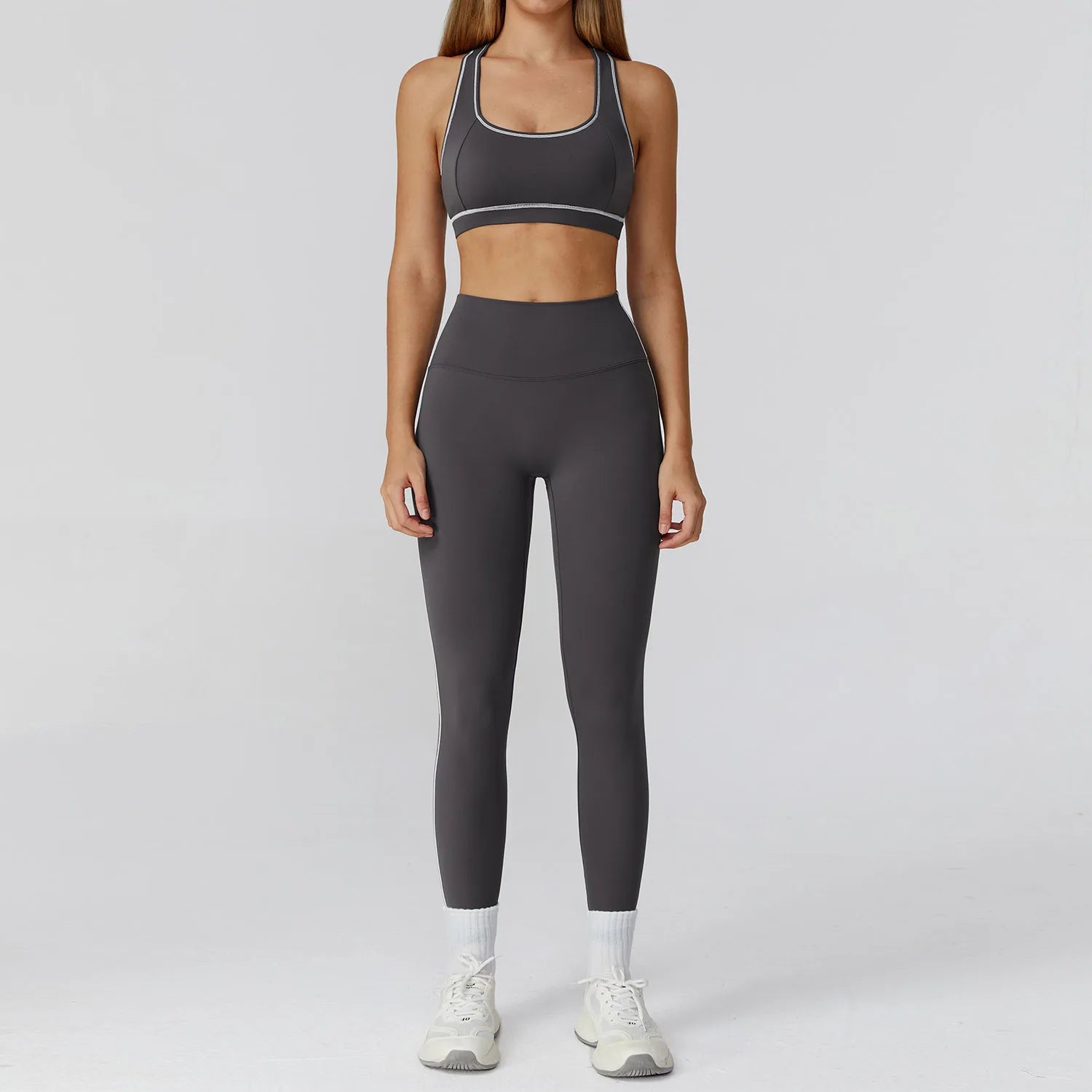 Sculpt-Contour Active Set 2/3-Piece – Zip Jacket, Bra & High-Waist Leggings
