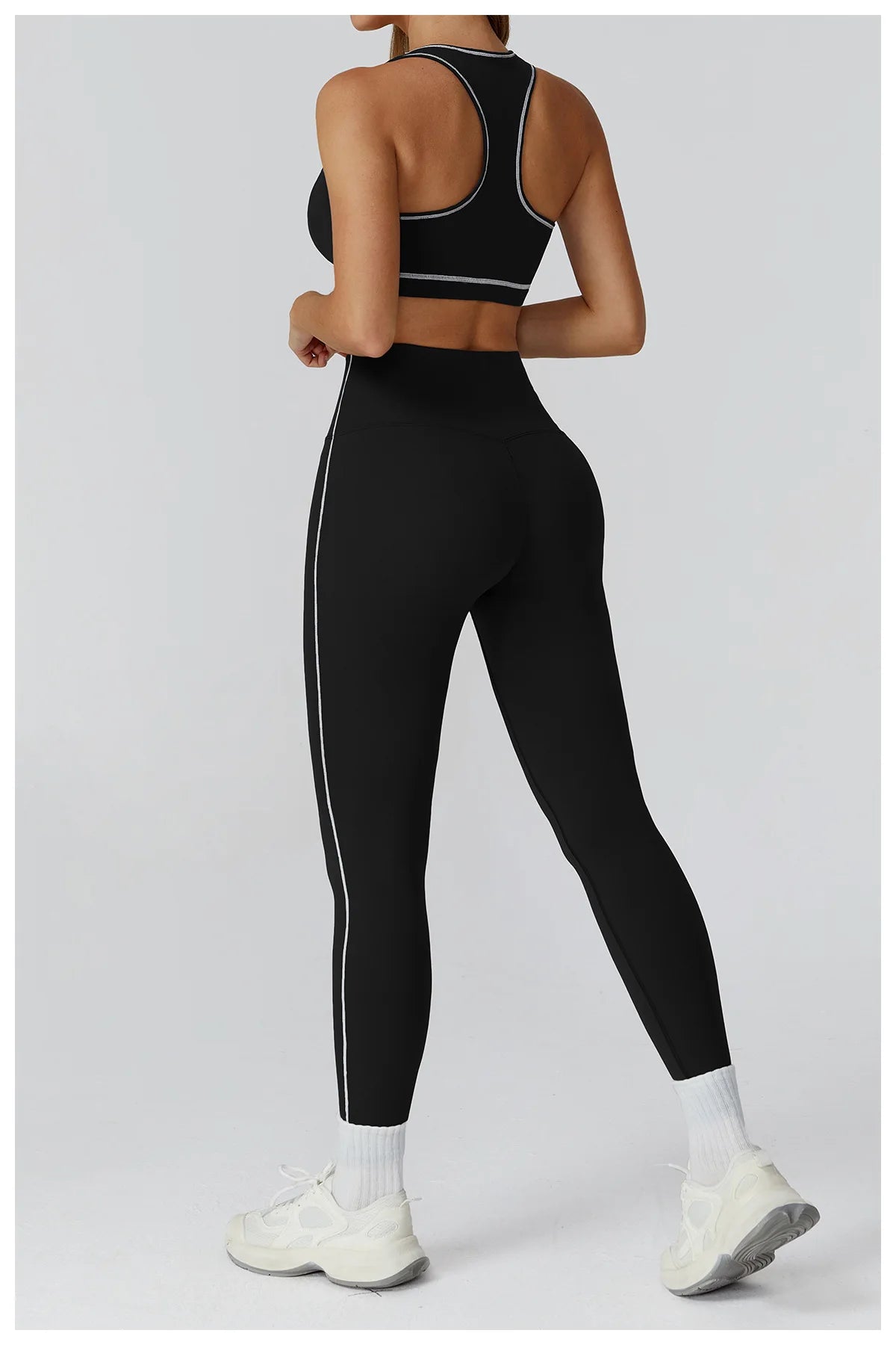 Sculpt-Contour Active Set 2/3-Piece – Zip Jacket, Bra & High-Waist Leggings