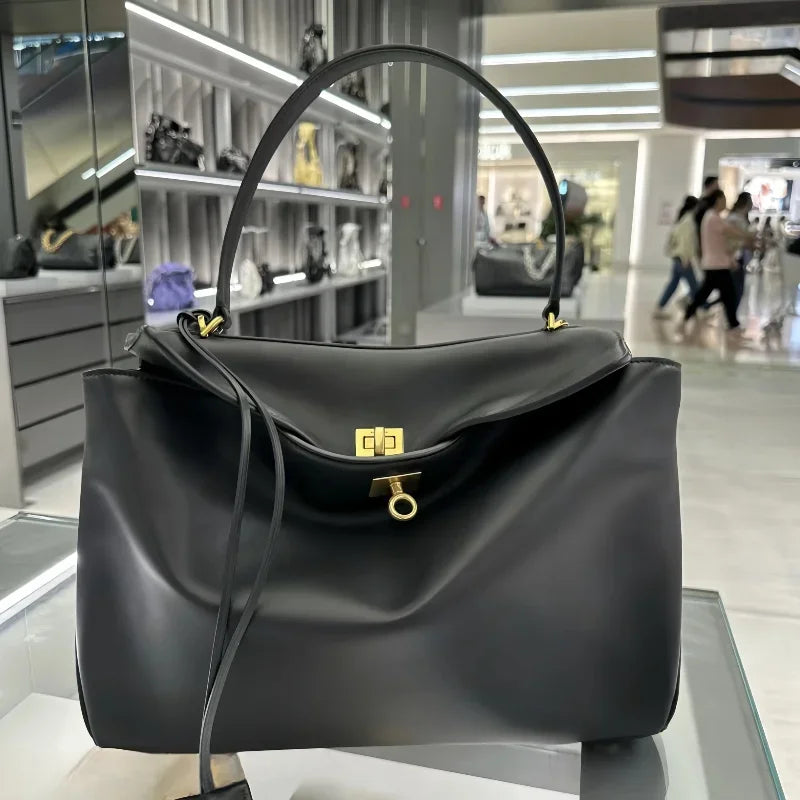 Murps Luxury - Classic Turn-Lock Shoulder Tote