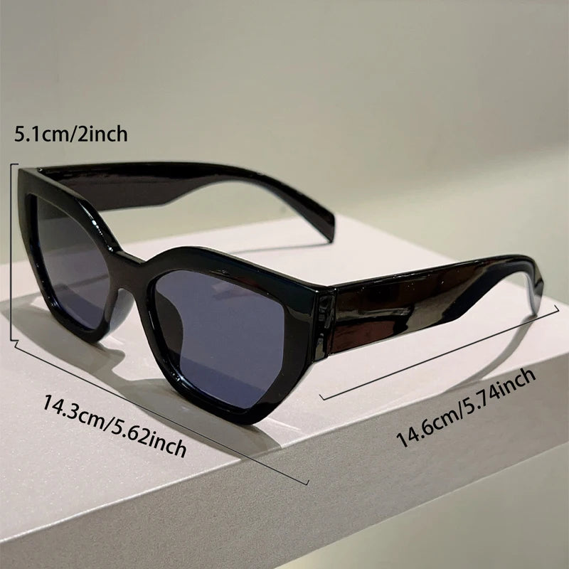 Oversized Cat-Eye Sunglasses for Women | UV400 Gradient Lenses & Glossy Frame