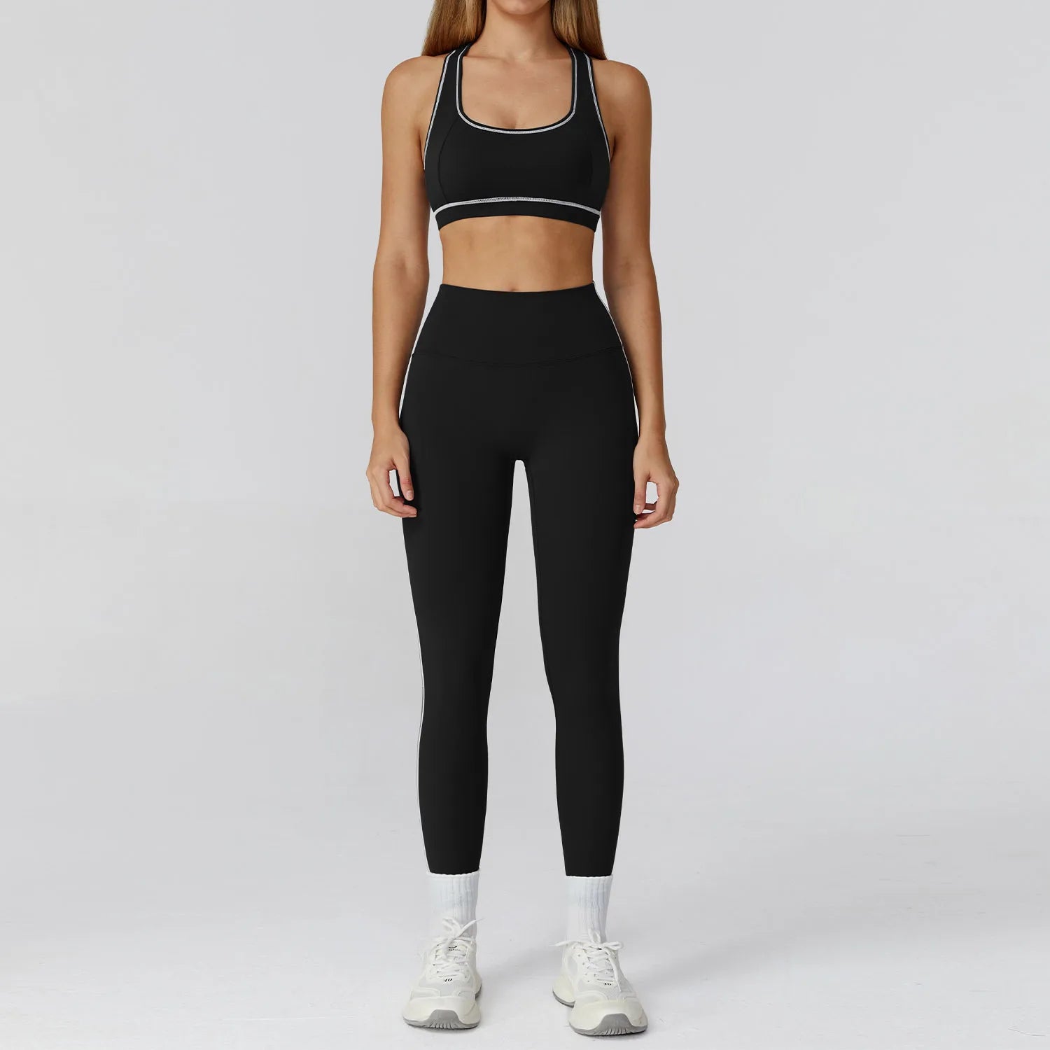 Sculpt-Contour Active Set 2/3-Piece – Zip Jacket, Bra & High-Waist Leggings