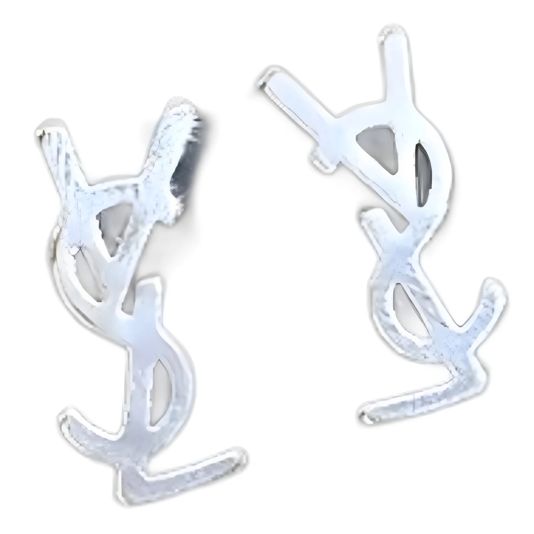 Monogram Letter Stud Earrings – Gold & Silver-Tone, Screw-Back