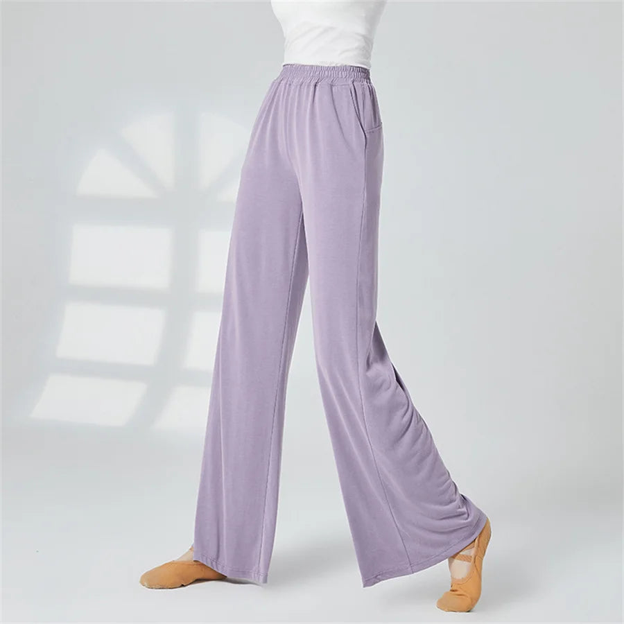 CloudSoft Modal Wide-Leg Lounge Pants – Women’s High-Waist