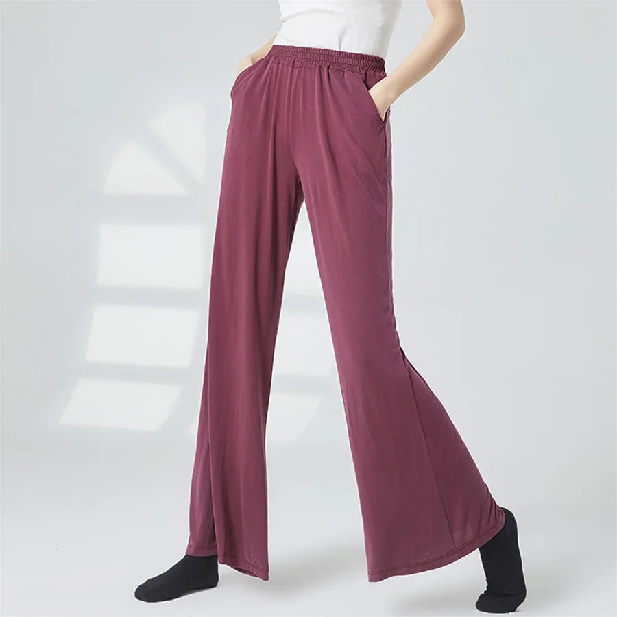 CloudSoft Modal Wide-Leg Lounge Pants – Women’s High-Waist