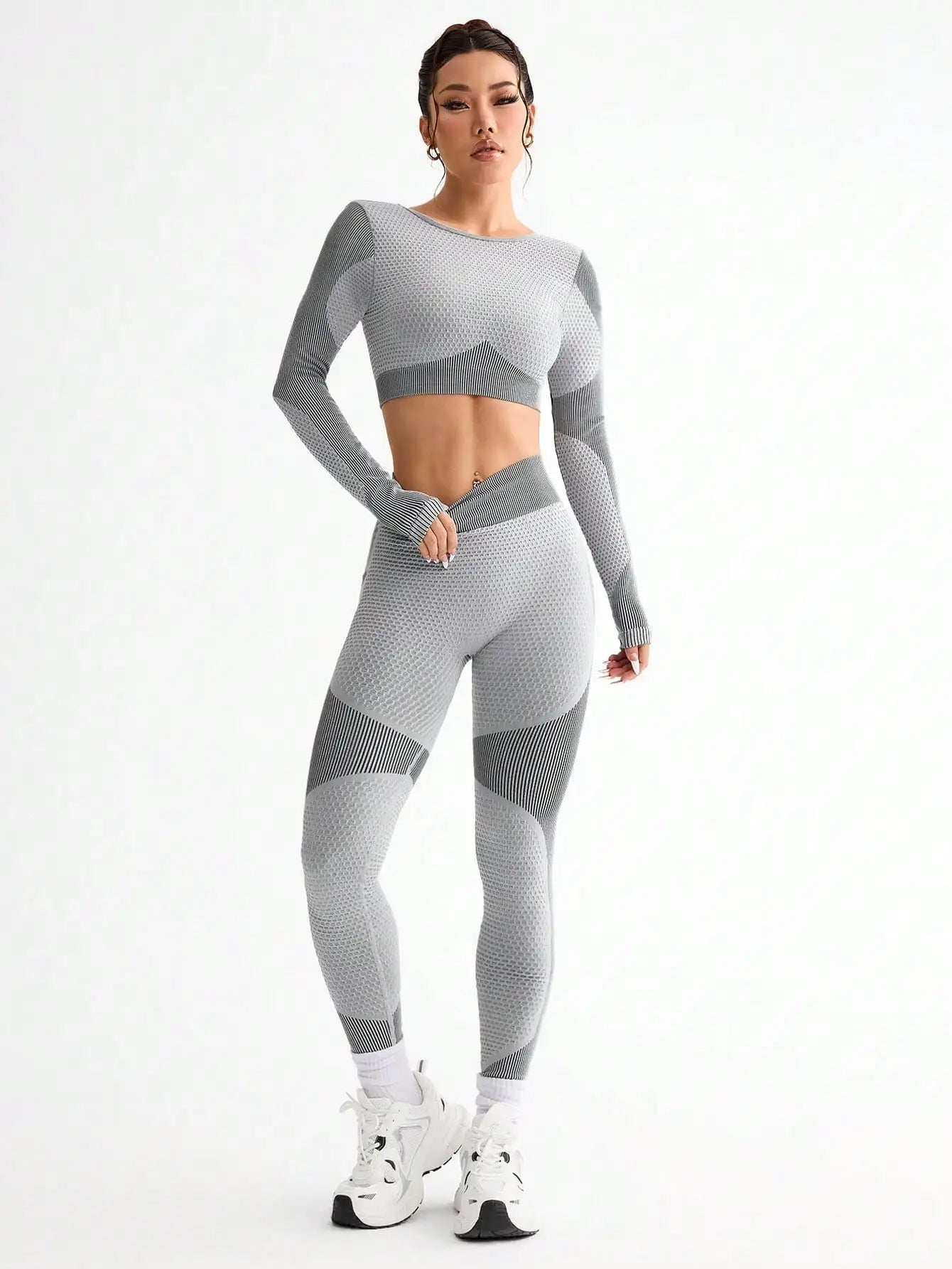 Seamless 2-Piece Sculpt Set Tummy Control Leggings + Cut-Out Top