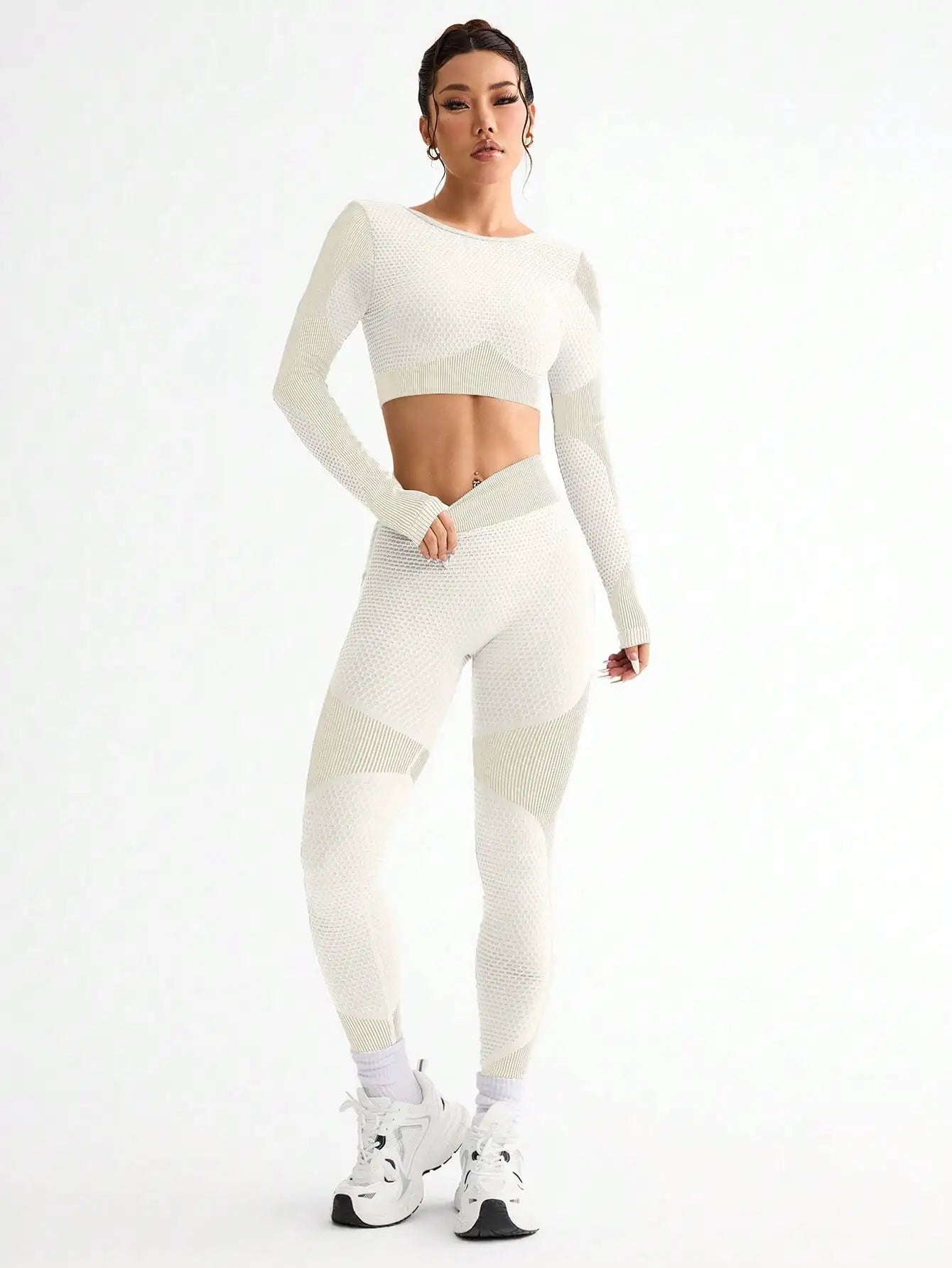 Seamless 2-Piece Sculpt Set Tummy Control Leggings + Cut-Out Top